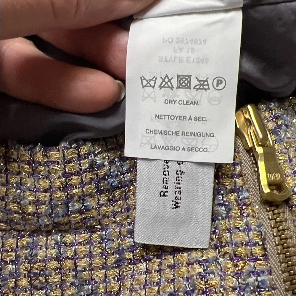 J. Crew Sparkling Tweed Pencil Purple